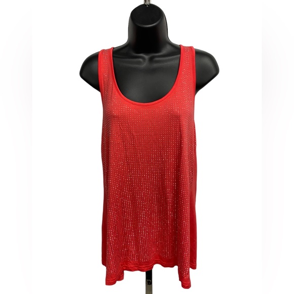 Bebe sparkle front glamour tank top blouse size medium - Picture 1 of 2